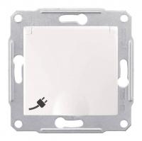 Розетка Schneider Electric Sedna с/з со шторками и крышкой IP44 16A 250V SDN3100321