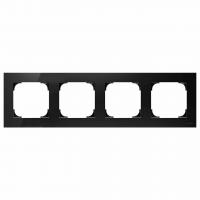 Рамка 4-постовая ABB Sky стекло чёрное 2CLA857400A3101
