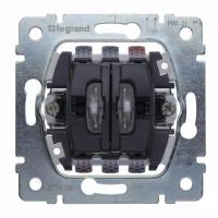 Переключатель двухклавишный на 2 направления Legrand Galea Life 10A 250V с подсветкой 775608