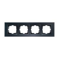 Рамка 4-постовая Mono Electric Style Aluminium дымчатый графит 107-820000-163