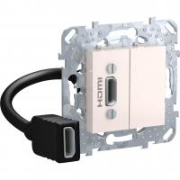 Розетка компьютерная HDMI с переходником Schneider Electric Unica MGU5.430.25ZD