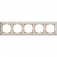 Рамка Werkel Antik на 5 постов белое золото WL07-Frame-01 4690389099212