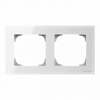 Рамка 2-постовая ABB Sky стекло белое 2CLA857200A3001