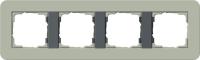Рамка 4-постовая Gira E3 серо-зеленый/антрацит 0214425
