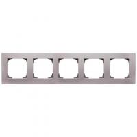 Рамка 5-постовая ABB Sky серебристый алюминий 2CLA857500A1301