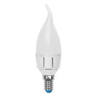 Лампа светодиодная (08137) Uniel E14 6W 3000K матовая LED-CW37-6W/WW/E14/FR ALM01WH