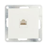 Розетка LK Studio компьютерная RJ-45 кат.5е с накладкой (белый) LK80 846104-1