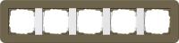 Рамка 5-постовая Gira E3 дымчатый/белый глянцевый 0215416