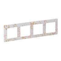Рамка 4-постовая Legrand Valena Life Ампир белый 754104