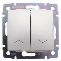 Переключатель управления жалюзи Legrand Valena Valena 10A 250V механическая блокировка алюминий 770104