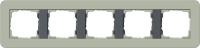 Рамка 5-постовая Gira E3 серо-зеленый/антрацит 0215425