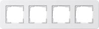 Рамка 4-постовая Gira E3 белый глянцевый 0214410