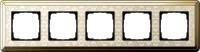 Рамка 5-постовая Gira ClassiX Art латунь/кремовый 0215673