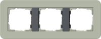 Рамка 3-постовая Gira E3 серо-зеленый/антрацит 0213425