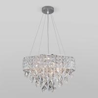 Подвесная люстра Eurosvet Kira 10115/5 хром/прозрачный хрусталь Strotskis