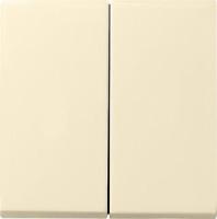 Лицевая панель Gira System 55 выключателя двухклавишного кремовый глянцевый 029501