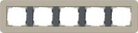 Рамка 5-постовая Gira E3 серо-бежевый/антрацит 0215428