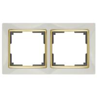 Рамка Werkel Snabb на 2 поста слоновая кость/золото WL03-Frame-02-ivory/GD 4690389083891
