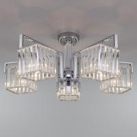 Потолочная люстра Eurosvet April 10117/5 хром/прозрачный хрусталь Strotskis