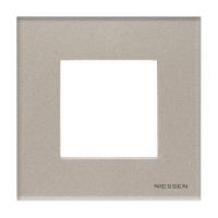 Рамка 1-постовая ABB Zenit стекло брызги шампанского 2CLA227100N3901
