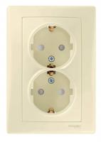 Розетка двойная Schneider Electric Sedna с/з со шторками 16A 250V SDN3000747