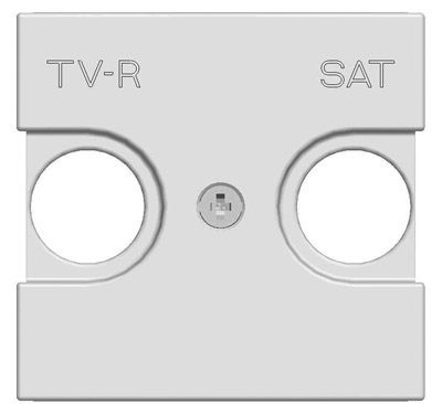 Накладка для TV-R-SAT розетки, 2-модульная, серия Zenit, цвет альпийский белый Накладка для TV-R-SAT розетки, 2-модульная, серия Zenit, цвет альпийский белый