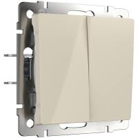 Выключатель Werkel двухклавишный проходной слоновая кость WL03-SW-2G-2W-ivory 4690389046179