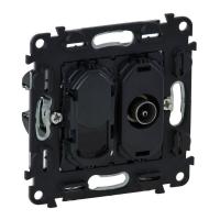 Розетка TV-+ RJ45 Legrand Valena Мех In Matic c топологией звезда 753055