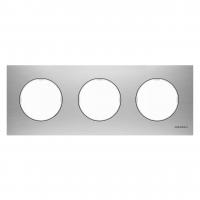 Рамка 3-постовая ABB Sky Moon нержавеющая сталь 2CLA867300A4001