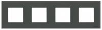 Рамка 4-постовая ABB Zenit стекло графит 2CLA227400N3801
