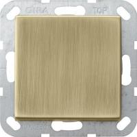 Выключатель кнопочный одноклавишный Gira System 55 10A 250V бронза 0126603