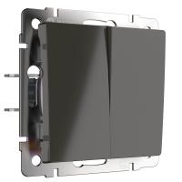 Выключатель двухклавишный проходной Werkel серо-коричневый W1122007 4690389161247