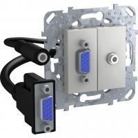 Розетка компьютерная VGA+Minijack с коннектором Schneider Electric Unica Top MGU5.932.30ZD