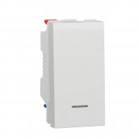 Переключатель одноклавишный с нейтралью Schneider Electric Unica New NU310318S