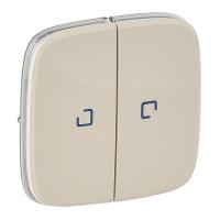 Лицевая панель Legrand Valena Allure выключателя двухклавишного с подсветкой слоновая кость 755226