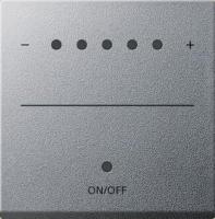 Лицевая панель Gira System 55 диммера сенсорного с индикацией алюминий 226026