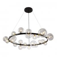 Подвесная люстра Crystal Lux Agata SP24 Black/Transparente