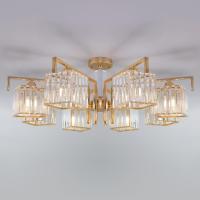 Потолочная люстра Eurosvet April 10126/8 золото/прозрачный хрусталь Strotskis Smart