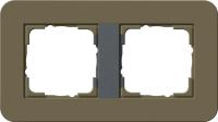 Рамка 2-постовая Gira E3 дымчатый/антрацит 0212426