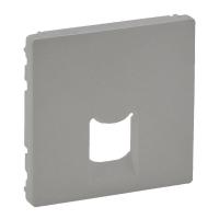 Лицевая панель Legrand Valena Life розетки телефонной RJ-11/Ethernet RJ-45 алюминий 755412