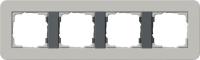 Рамка 4-постовая Gira E3 серый/антрацит 0214422
