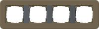 Рамка 4-постовая Gira E3 дымчатый/антрацит 0214426