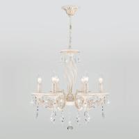 Подвесная люстра Eurosvet 3585/6 белый/прозрачный хрусталь Strotskis