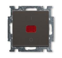 Выключатель одноклавишный двухполюсный ABB Basic55 20A 250V с подсветкой chateau-черный 2CKA001020A0092