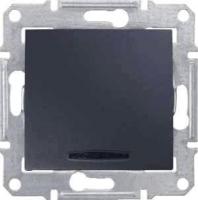 Выключатель кнопочный с синей подсветкой Schneider Electric Sedna 10A 250V SDN1600170