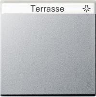 Лицевая панель Gira System 55 выключателя с полем для надписи алюминий 029926