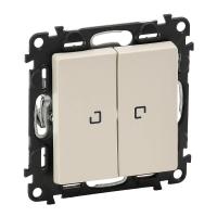 Переключатель двухклавишный Legrand Valena Life 10А 250В с подсветкой слоновая кость 752509