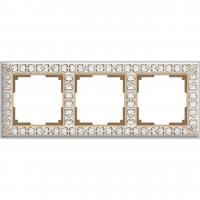 Рамка Werkel Antik на 3 поста белое золото WL07-Frame-01 4690389099199