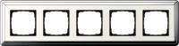 Рамка 5-постовая Gira ClassiX хром/кремовый 0215643