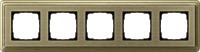 Рамка 5-постовая Gira ClassiX Art бронза 0215661